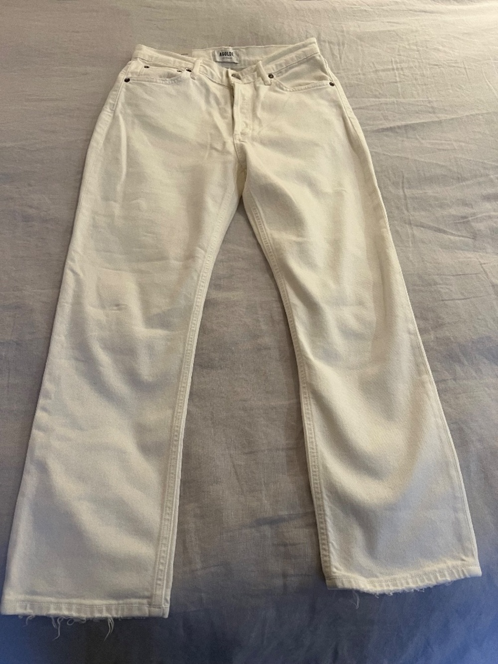 AGOLDE Straight Leg Jeans in Off-White/Cream size 27 NWT